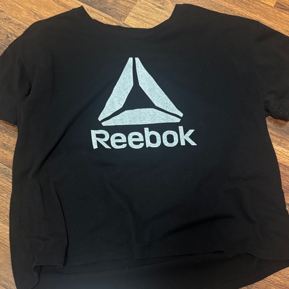 Reebok Black Tee with Silver Logo